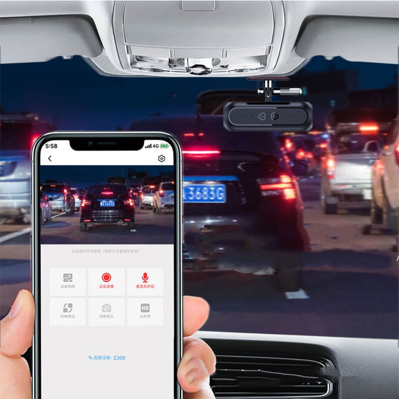 Grabador de conducción WiFi mini con visión nocturna