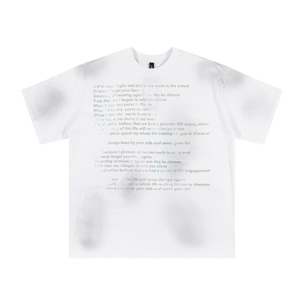 Camiseta hombre algodón estampado con letras