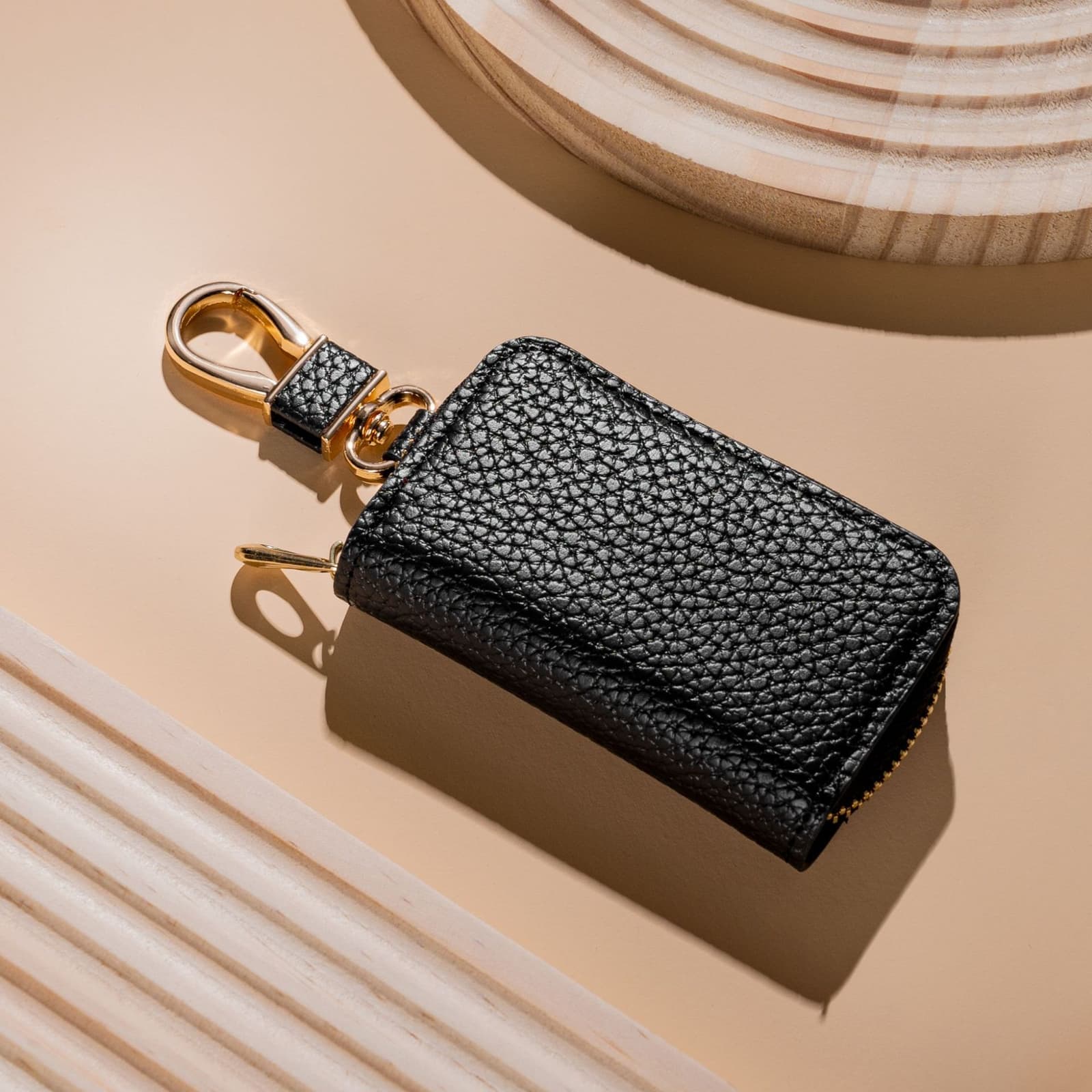 Estuche para llaves de coche con patrón lichi