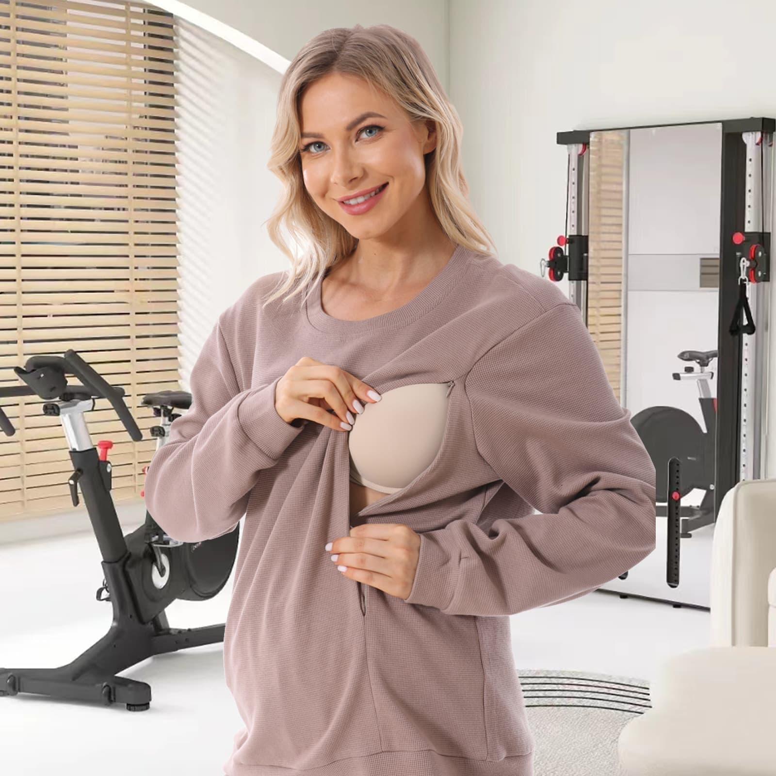 Sudadera de enfermería de manga larga para otoño e invierno