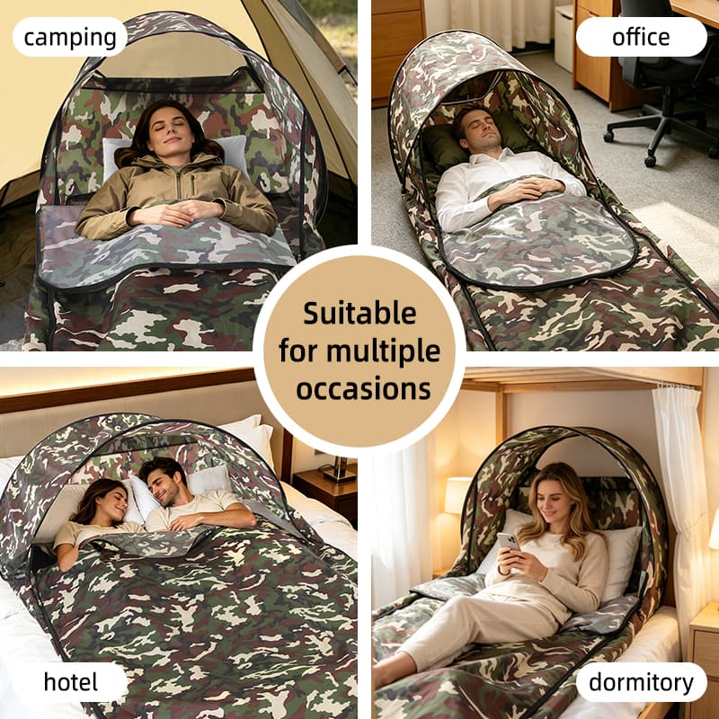 Funda de saco de dormir portátil con protección de mosquitos