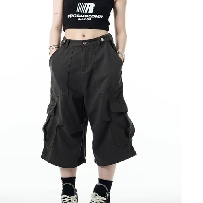Shorts de trabajo tipo ancho con bolsillos funcionales