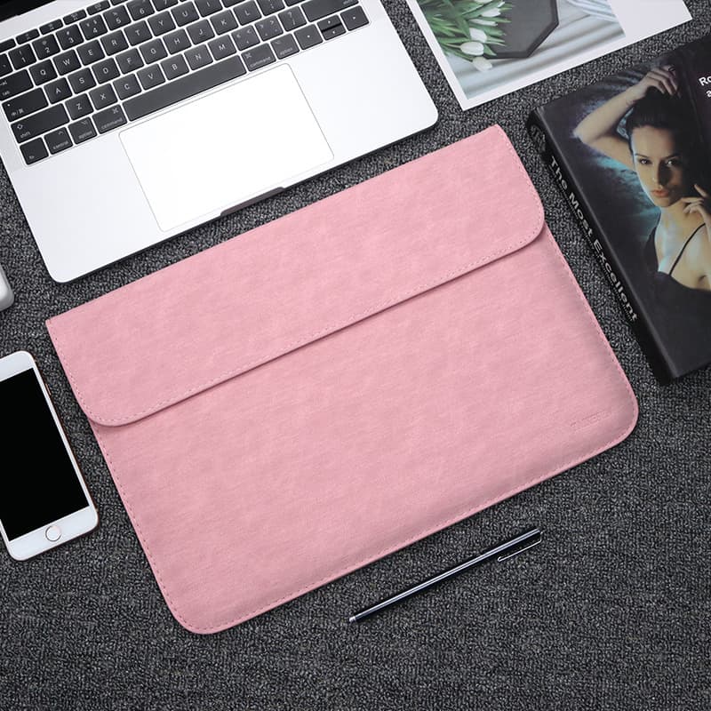 Funda protectora para laptop de cuero