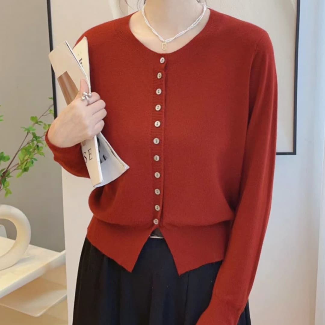 Cardigan tejido clásico y elegante