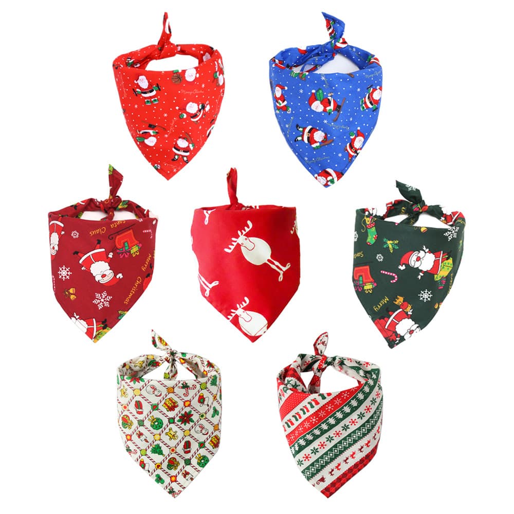 Pañuelo triangular de algodón para mascotas, babero absorbente